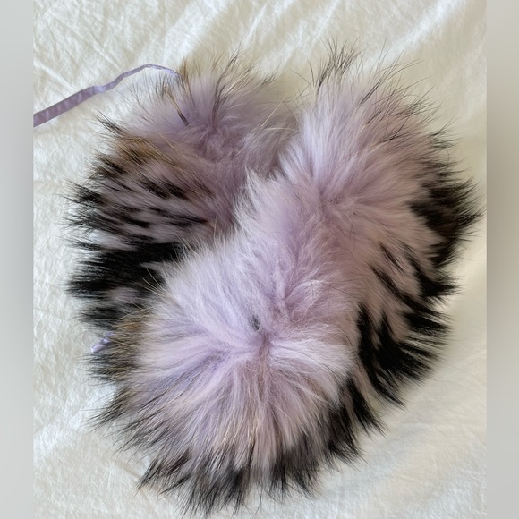 NWOT Les Copains Lavender Down Jacket with Removable Fur Collar Size 42/6 - Picture 7 of 13